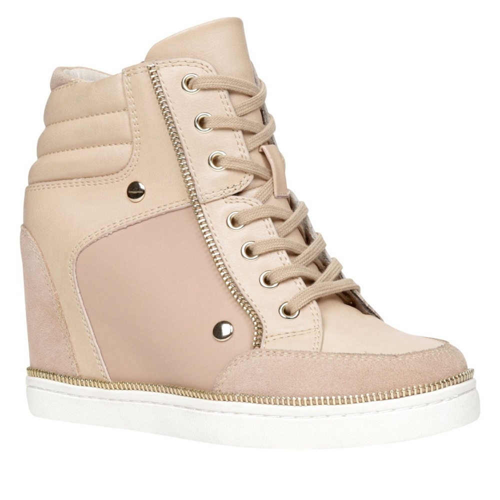 Tan Aldo Sneaker Wedges